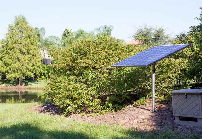 Aérateur solaire autonome pour l'oxygénation des étangs 